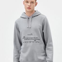 Koton Typography Printed Cotton Hooded Sweatshirt-image-88