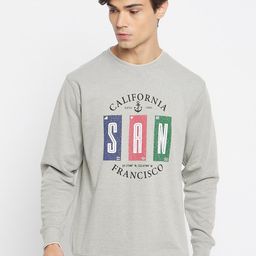 Duke Round Neck Long Sleeves Typographic Printed Pullover Sweatshirt-picture-30