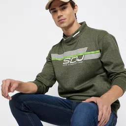 Duke Mock Collar Printed Pullover Sweatshirt-image-13