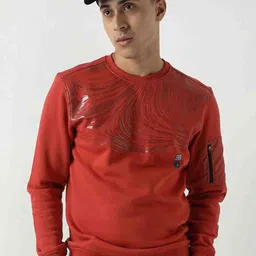 Wildcraft Men Red Printed Sweatshirt-picture-16