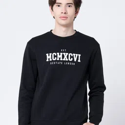 Red Tape Typography Printed Long Sleeves Pullover Sweatshirt-image-47