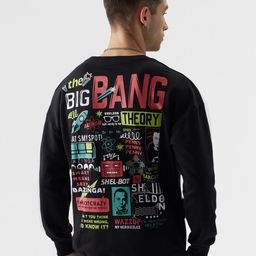 The Souled Store Black The Big Bang Theory Printed Round Neck Sweatshirt-93