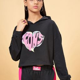 Coolsters by Pantaloons Girls Typography Printed Cotton Crop Pullover Sweatshirt-picture-37