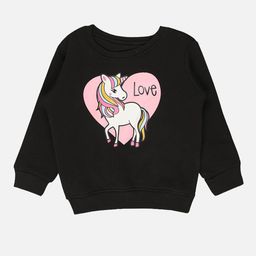 Bodycare Kids Girls Graphic Printed Pullover Fleece Sweatshirt-image-71