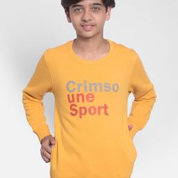 Crimsoune Club Boys Typography Printed Cotton Sweatshirt-image-45