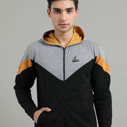 STELLERS Colourblocked Full Sleeve Hooded Sweatshirt-image-15
