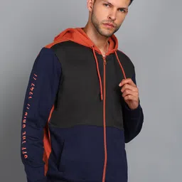 Alan Jones Colourblocked Hooded Front-Open Sweatshirt-picture-8