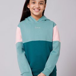 Alan Jones Girls Colourblocked Hooded Sweatshirt-image-8