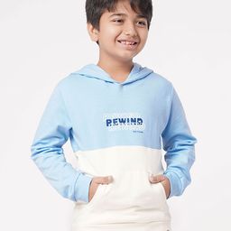 Ed-a-Mamma Boys Blue Colourblocked Hooded Sweatshirt-picture-15