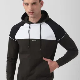 Van Heusen Flex Colourblocked Hooded Sweatshirt-picture-49