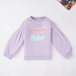 Ed-a-Mamma Girls Lavender Printed Sweatshirt-image-70