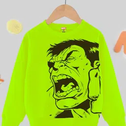 KUCHIPOO Kids Hulk Printed Fleece Pullover Sweatshirt-image-80