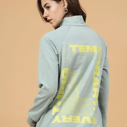Rigo Typography Printed Mock Collar Fleece Oversized Pullover Sweatshirt-picture-20