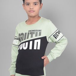 Crimsoune Club Boys Typography Printed Pullover-image-71