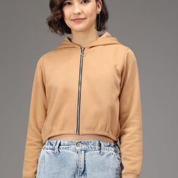 Kotty Women Beige Hooded Sweatshirt-image-21
