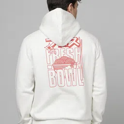 Celio Typography Printed Hooded Cotton Pullover Sweatshirt-picture-17