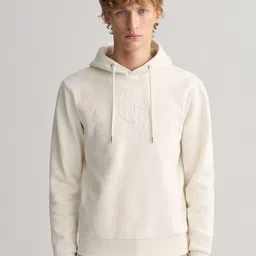 GANT Brand Logo Embroidered Hooded Pullover Sweatshirt-image-74