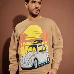 MASCLN SASSAFRAS Graphic Printed Oversized Pullover Sweatshirt-image-5