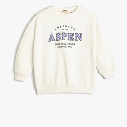 Koton Girls Typography Printed Pullover-picture-11