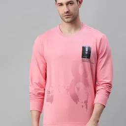 SHOWOFF Men Pink Printed Cotton Sweatshirt-picture-50