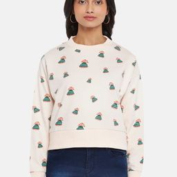 People Women Pink Printed Sweatshirt-picture-49