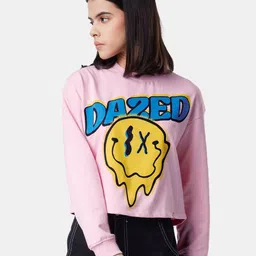 The Souled Store Women Printed Cotton Sweatshirt-image-49