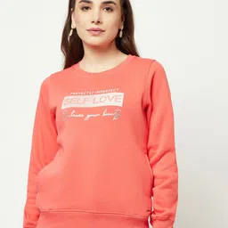 Crimsoune Club Women Pink Printed Sweatshirt-picture-21