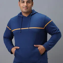 Urbano Plus Cotton Solid Hooded Neck Sweatshirt-picture-53