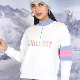 Tokyo Talkies White Typography Printed Pullover-picture-31