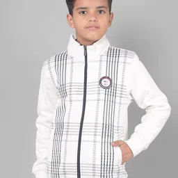 Crimsoune Club Boys Checked Front-Open Sweatshirt-picture-10