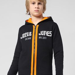 Jack & Jones Junior Boys Typography Printed Hooded Sweatshirt-image-90