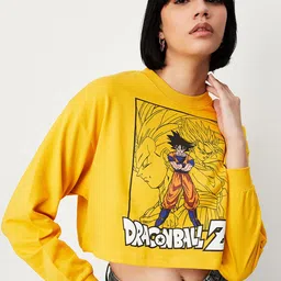 max Graphic Printed Pure Cotton Crop Pullover Sweatshirt-image-99