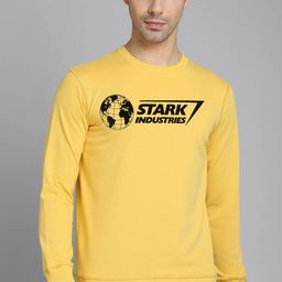 Free Authority Men Yellow Iron Man Printed Round Neck Sweatshirt-image-27