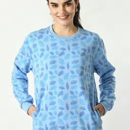 BAESD Floral Printed Fleece Sweatshirt-image-31
