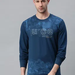 SHOWOFF Men Blue Printed Cotton Sweatshirt-picture-9