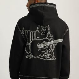 True Religion Men Self Design Hooded Cotton Sweatshirt-picture-23