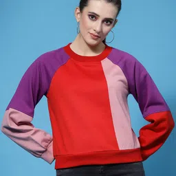 Athena Women Colourblocked Sweatshirt-picture-31