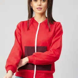 Athena Women Red Fleece Sweatshirt-image-85