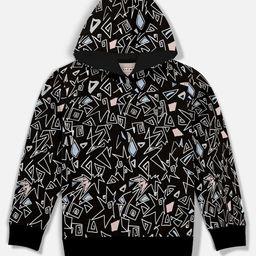 HELLCAT Boys Black Printed Hooded Sweatshirt-picture-22