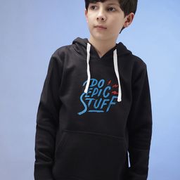 Instafab Boys Typography Printed Cotton Hood Pullover Sweatshirt-picture-21