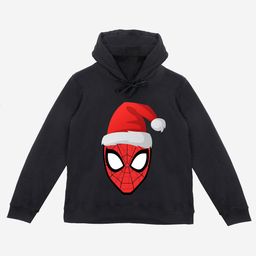 YK Marvel Boys Black Spiderman Printed Hooded Sweatshirt-picture-47