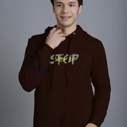 Friskers Typography Printed Fleece Hooded Pullover Sweatshirt-picture-39
