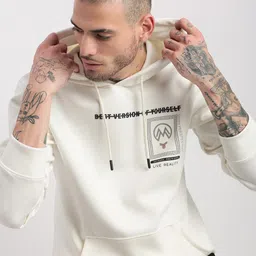 SHOWOFF Printed Cotton Hooded Pullover Sweatshirt-image-40