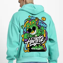 VEIRDO Graphic Printed Hooded Fleece Oversized Pullover Sweatshirt-picture-19
