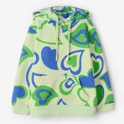 The Souled Store Girls Graphic Printed Hooded Pure Cotton Pullover Sweatshirt-image-58