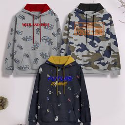 3PIN Boys Printed Hooded Sweatshirt-picture-29