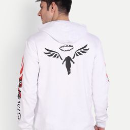 Fans Army Typography Printed Hooded Pure Cotton Pullover-77