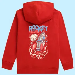 BAESD Kids Rocket Printed Fleece Hood Pullover Sweatshirt-picture-41
