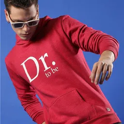 Campus Sutra Typography Printed Cotton Hooded Sweatshirt-image-59