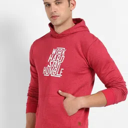 Campus Sutra Typography Printed Hooded Pure Cotton Pullover Sweatshirt-image-78